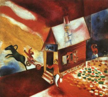 Marc Chagall : The Flying Carriage